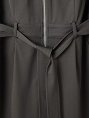 Oliver Bonas Green Zip Up Mini Dress - Image 8 of 9