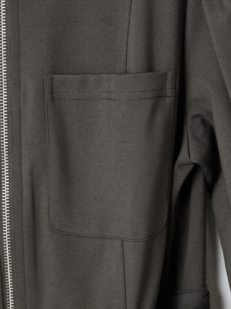 Oliver Bonas Green Zip Up Mini Dress - Image 9 of 9