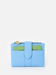 Oliver Bonas Blue Naomi Zipped Coin Purse - Image 1 of 6