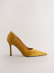 Ochre Yellow Forever Comfort® Satin Pointed Toe Court Heels - Image 6 of 10