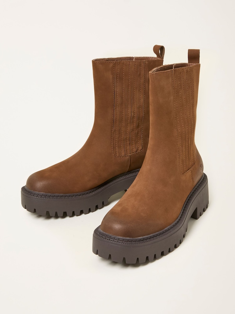 FatFace Tan Brown Chunky Tall Chelsea - Image 5 of 5 FatFace Tan Brown Chunky Tall Chelsea - Image 5 of 5