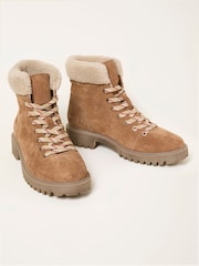FatFace Tan Brown Furlined Hiker Boot - Image 6 of 6