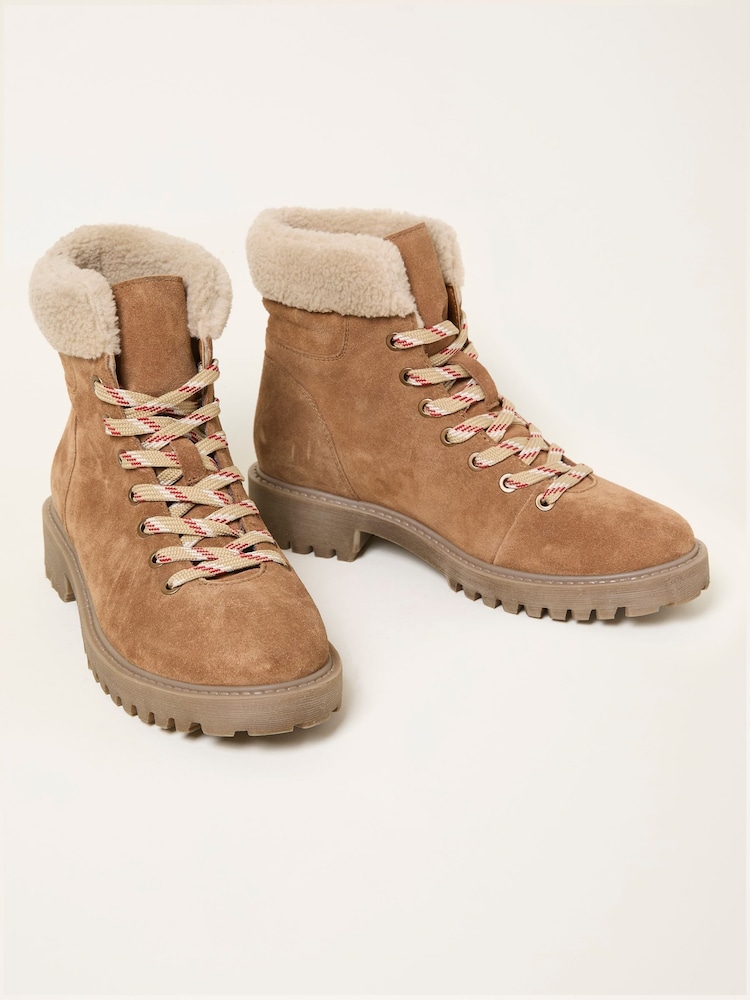 FatFace Tan Brown Furlined Hiker Boot - Image 6 of 6 FatFace Tan Brown Furlined Hiker Boot - Image 6 of 6