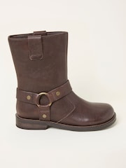 FatFace Harriet Chocolate Brown Biker Boot - Image 1 of 3