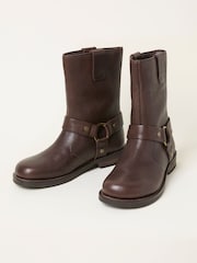 FatFace Harriet Chocolate Brown Biker Boot - Image 3 of 3