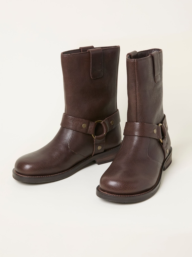 FatFace Harriet Chocolate Brown Biker Boot - Image 3 of 3