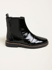 FatFace Black Patent Chelsea Boot - Image 1 of 3