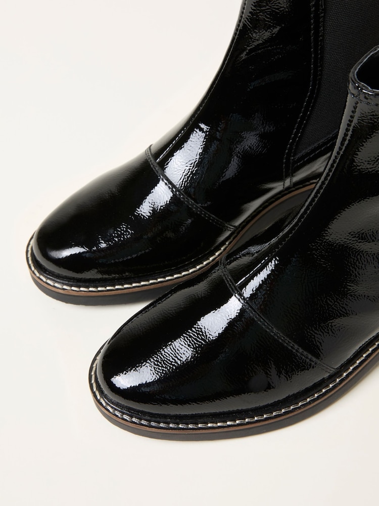FatFace Black Patent Chelsea Boot - Image 2 of 3
