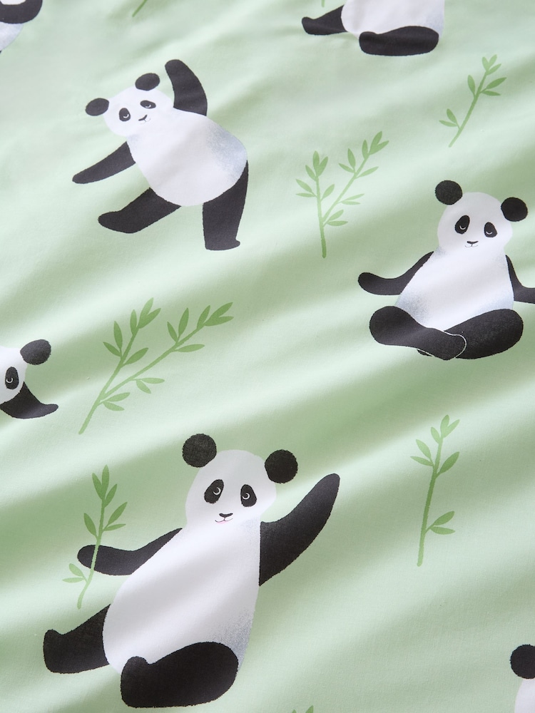 Catherine Lansfield Green Panda Paws Reversible Duvet Cover Set - Image 4 of 4