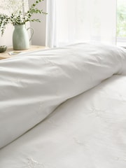 Bianca White Lottie Floral Print Embroidery Cotton Duvet Cover Set - Image 5 of 5