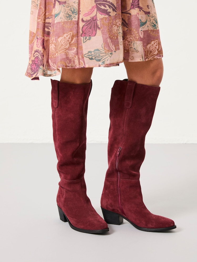 FatFace Knee High Suede Boot - Imagem 2 de 5