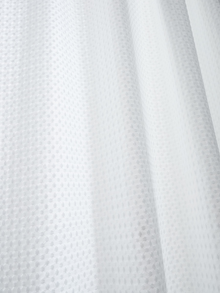 Pineapple Elephant White Muscat Waffle Slot Top Voile Curtains Panel - Image 4 of 4