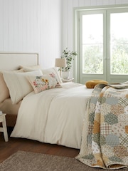 Catherine Lansfield Cream Broderie Anglaise Duvet Cover Set - Image 1 of 3