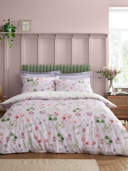 RHS Lilac Serenity Garden Reversible Cotton Duvet Cover Set - Image 2 of 5