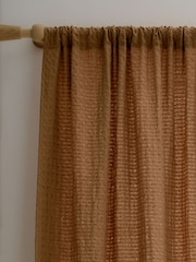 Pineapple Elephant Caramel Muscat Waffle Slot Top Voile Curtains Panel - Image 1 of 4