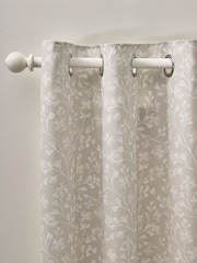 Catherine Lansfield Brooke Floral Print Lined Eyelet Curtains - Imagem 1 de 4