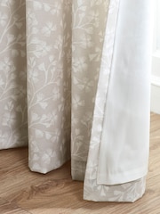 Catherine Lansfield Brooke Floral Print Lined Eyelet Curtains - Imagem 4 de 4