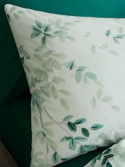 RHS Green Scenic Leaves Reversible Cotton Duvet Cover Set - Image 4 of 5