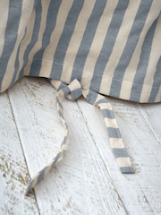 Pineapple Elephant Blue Zanzibar Yarn Dyed Stripe Duvet Cover Set - Image 4 of 5
