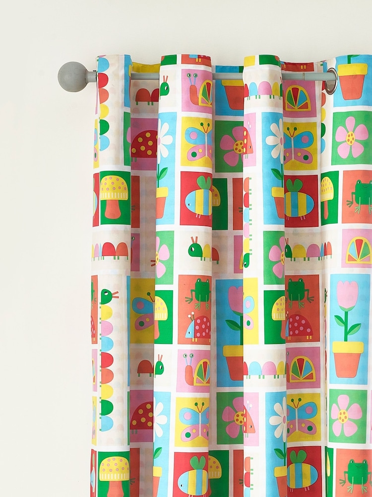 Catherine Lansfield Curious Caterpillar Reversible Eyelet Curtains - Bild 2 von 4 Catherine Lansfield Curious Caterpillar Reversible Eyelet Curtains - Bild 2 von 4