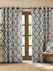 Pineapple Elephant Suri Geo Lined Eyelet Curtains - صورة 2 من 4
