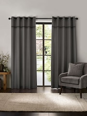 Catherine Lansfield Melville Lined Eyelet Curtains - Imagem 2 de 4