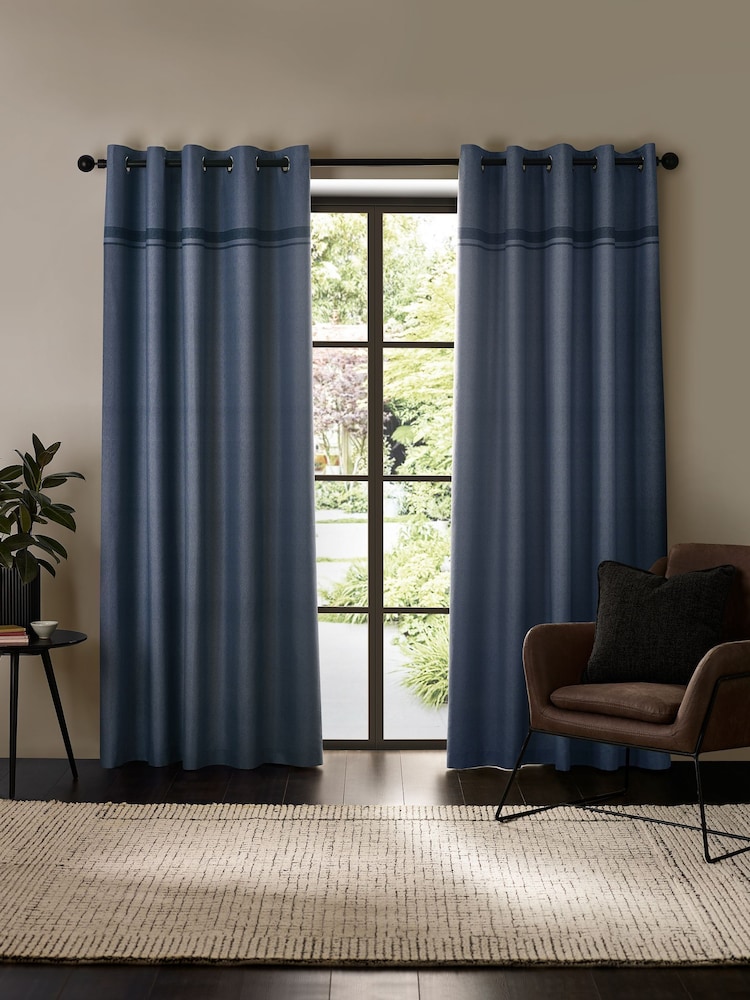 Catherine Lansfield Melville Lined Eyelet Curtains - Imagem 2 de 4