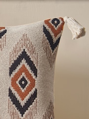 Pineapple Elephant Caramel Emir Ikat Cushion - Image 2 of 2