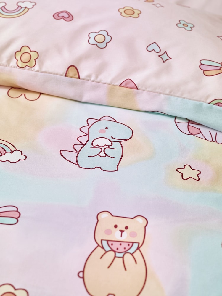 Catherine Lansfield Pastel Forever Together Reversible Duvet Cover Set - Image 4 of 4