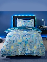 Catherine Lansfield Grey Gamer So Soft Duvet Cover Set - Image 1 of 4