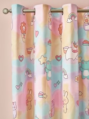 Catherine Lansfield Pastel Forever Together Fully Reversible Eyelet Curtains - Image 1 of 3