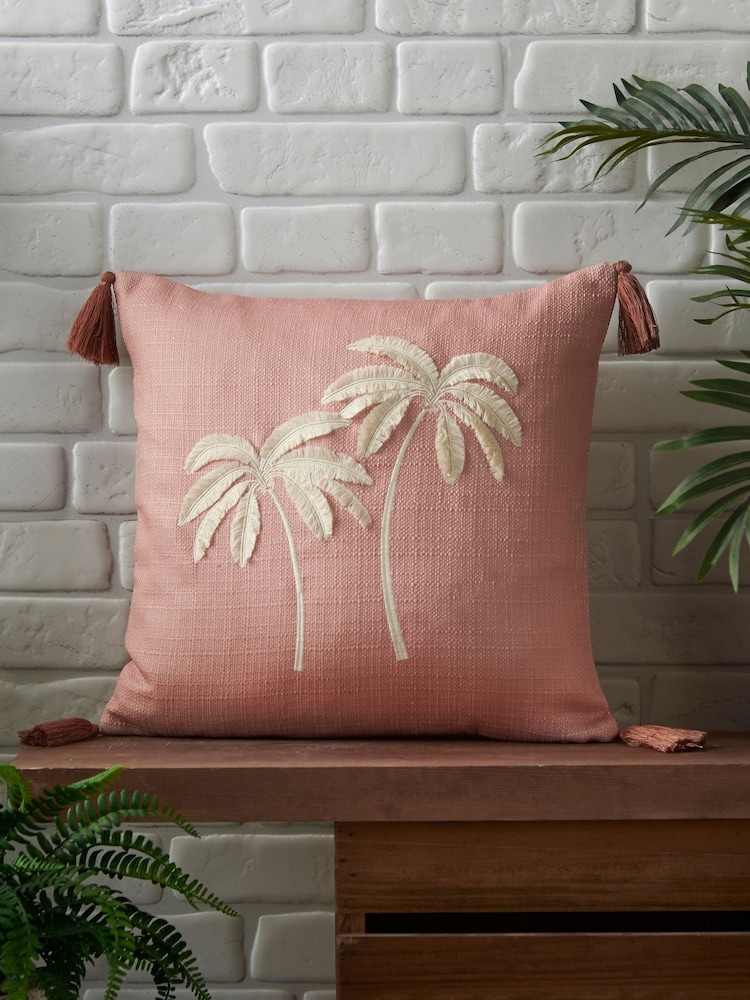 Catherine Lansfield Clay Paradiso Tufted Palm Cushion - Image 1 of 4