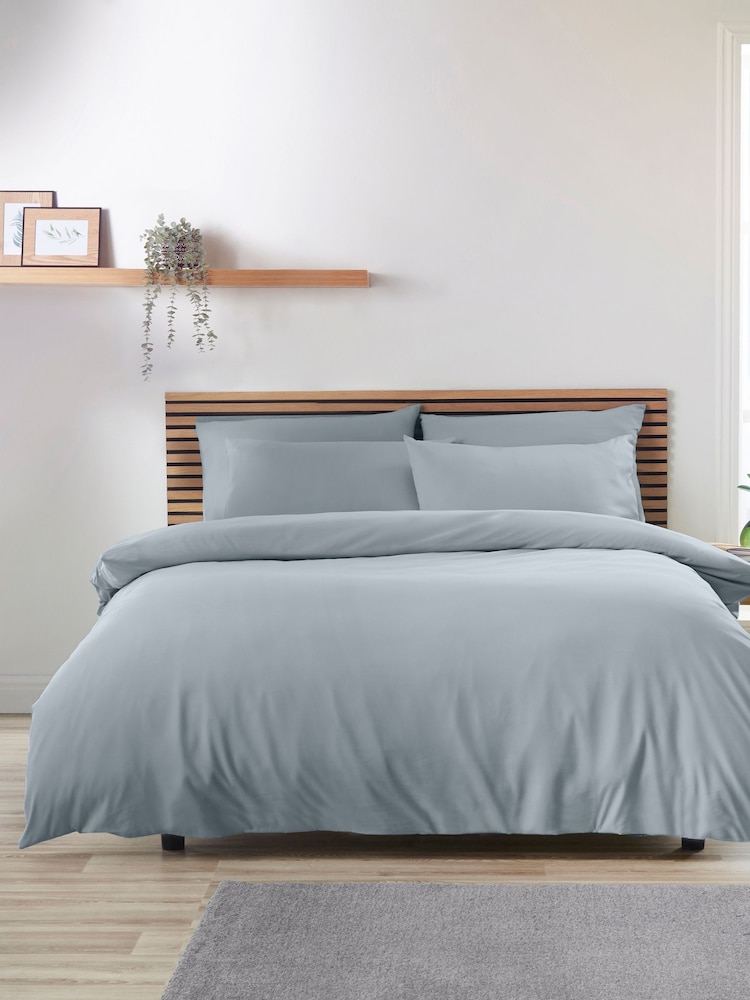 Catherine Lansfield Slate So Soft Easy Iron Duvet Cover Set - Image 1 of 3