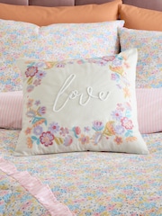 Catherine Lansfield Natural Love Embroidered Cushion - Image 1 of 2