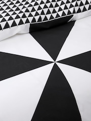 Style Sisters Black White Bold Geo Cotton Duvet Cover Set - Image 5 of 5