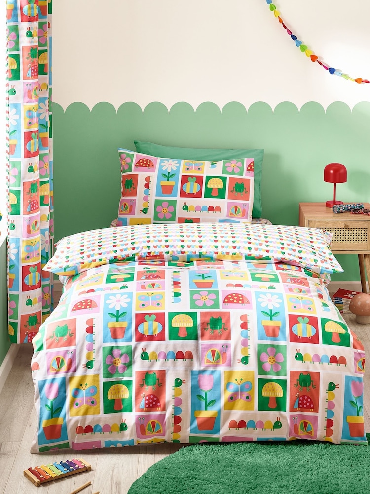 Catherine Lansfield Curious Caterpillar Reversible Duvet Cover Set - Slika 1 iz 4