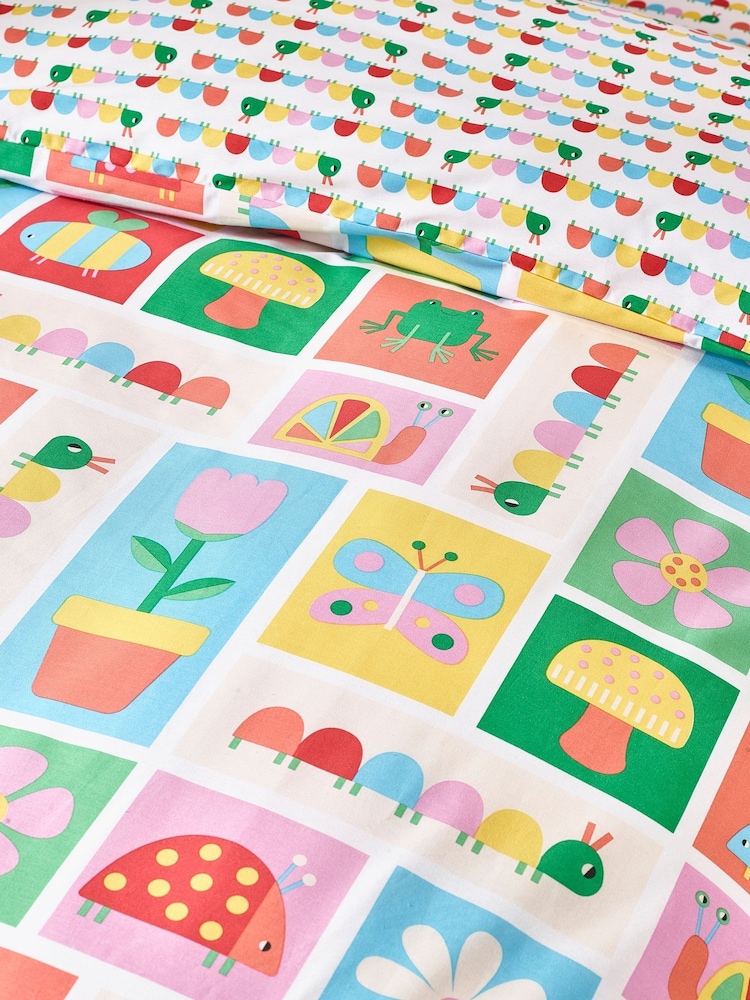 Catherine Lansfield Curious Caterpillar Reversible Duvet Cover Set - Slika 4 iz 4
