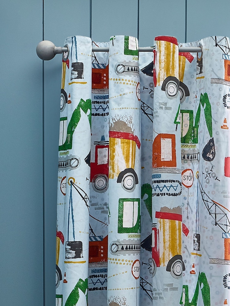 Catherine Lansfield Digger Dreams Fully Reversible Curtains - Bild 1 von 4 Catherine Lansfield Digger Dreams Fully Reversible Curtains - Bild 1 von 4
