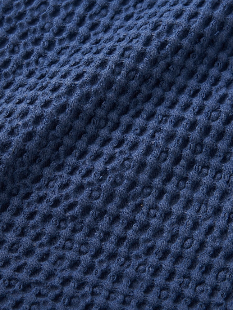 Pineapple Elephant Navy Jaipur Chunky Waffle Cotton Cushion - Image 2 of 4