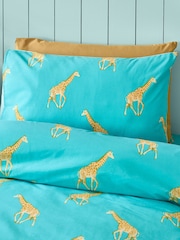 Catherine Lansfield Aqua Havin A Giraffe Reversible Duvet Cover Set - Image 6 of 7