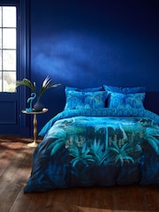 Matthew Williamson Blue Midnight Palms Cotton Sateen Duvet Cover Set - Image 1 of 5