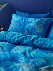 Matthew Williamson Blue Midnight Palms Cotton Sateen Duvet Cover Set - Image 3 of 5
