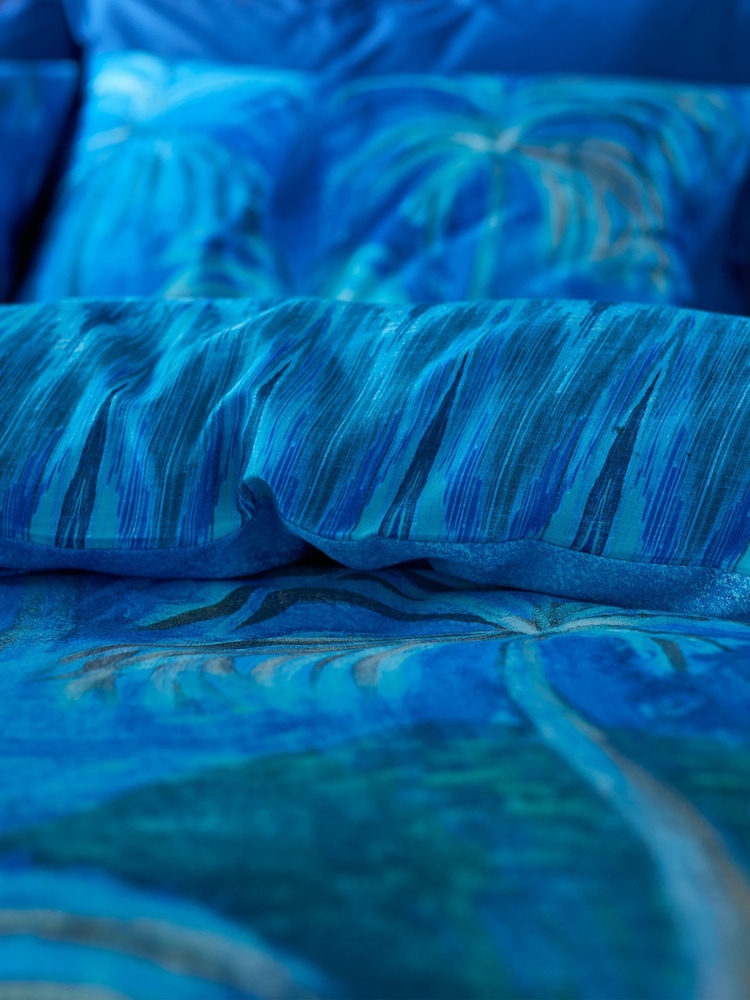Matthew Williamson Blue Midnight Palms Cotton Sateen Duvet Cover Set - Image 5 of 5