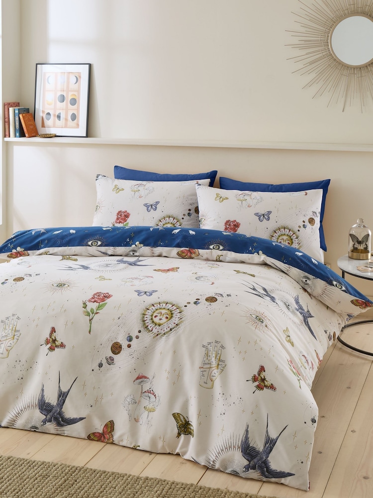 Sassy B Cream Astrology Reversible Duvet Cover Set - Image 1 of 5
