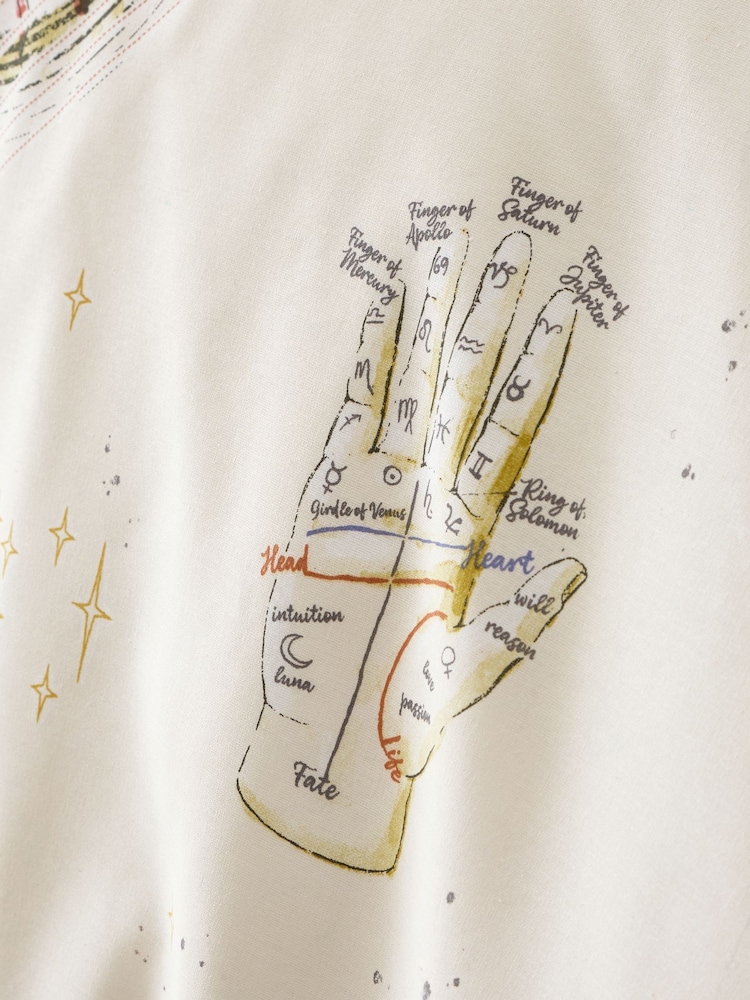 Sassy B Cream Astrology Reversible Duvet Cover Set - Image 5 of 5
