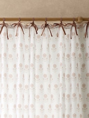 Pineapple Elephant Woodblock Floral Print So Soft Voile Curtains Panel - Imagen 1 de 4