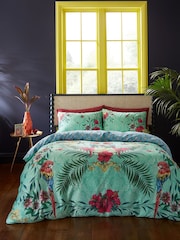Matthew Williamson Green Paradise Parrot Cotton Sateen Duvet Cover Set - Image 1 of 5
