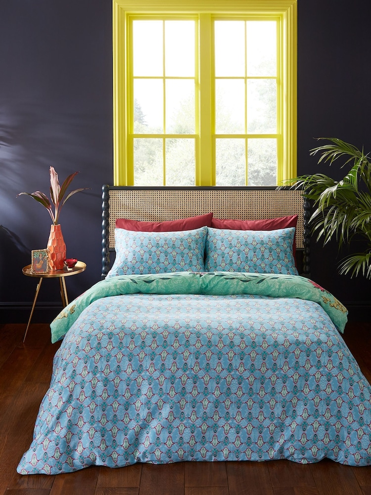 Matthew Williamson Green Paradise Parrot Cotton Sateen Duvet Cover Set - Image 2 of 5