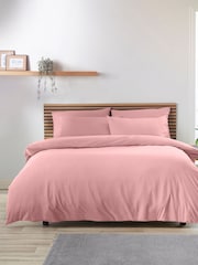 Catherine Lansfield Coral So Soft Easy Iron Duvet Cover Set - Image 1 of 3