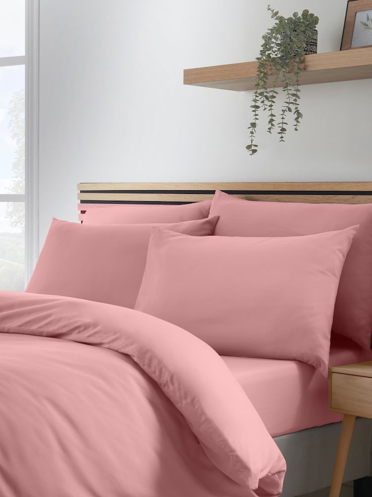 Catherine Lansfield Coral So Soft Easy Iron Duvet Cover Set - Image 3 of 3